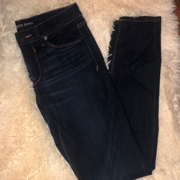 Express Denim - Express Mid Rise Dark Wash Legging Jeans, size 4